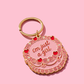 Just A Girl Vintage Cake Enamel Keychain Bag Charm