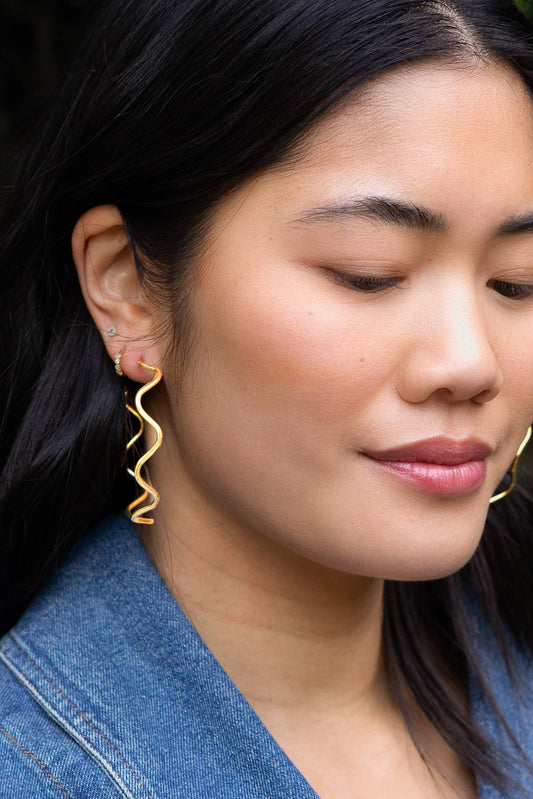 Alma Hoop Earrings- 18K Gold Plated