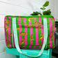 Pink & Green Handmade Quilted Tiger Print Duffle