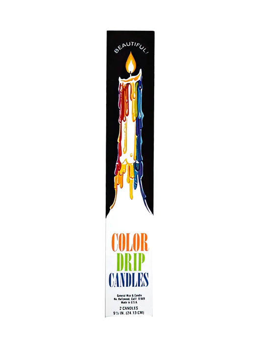 2pk Color Drip Candles