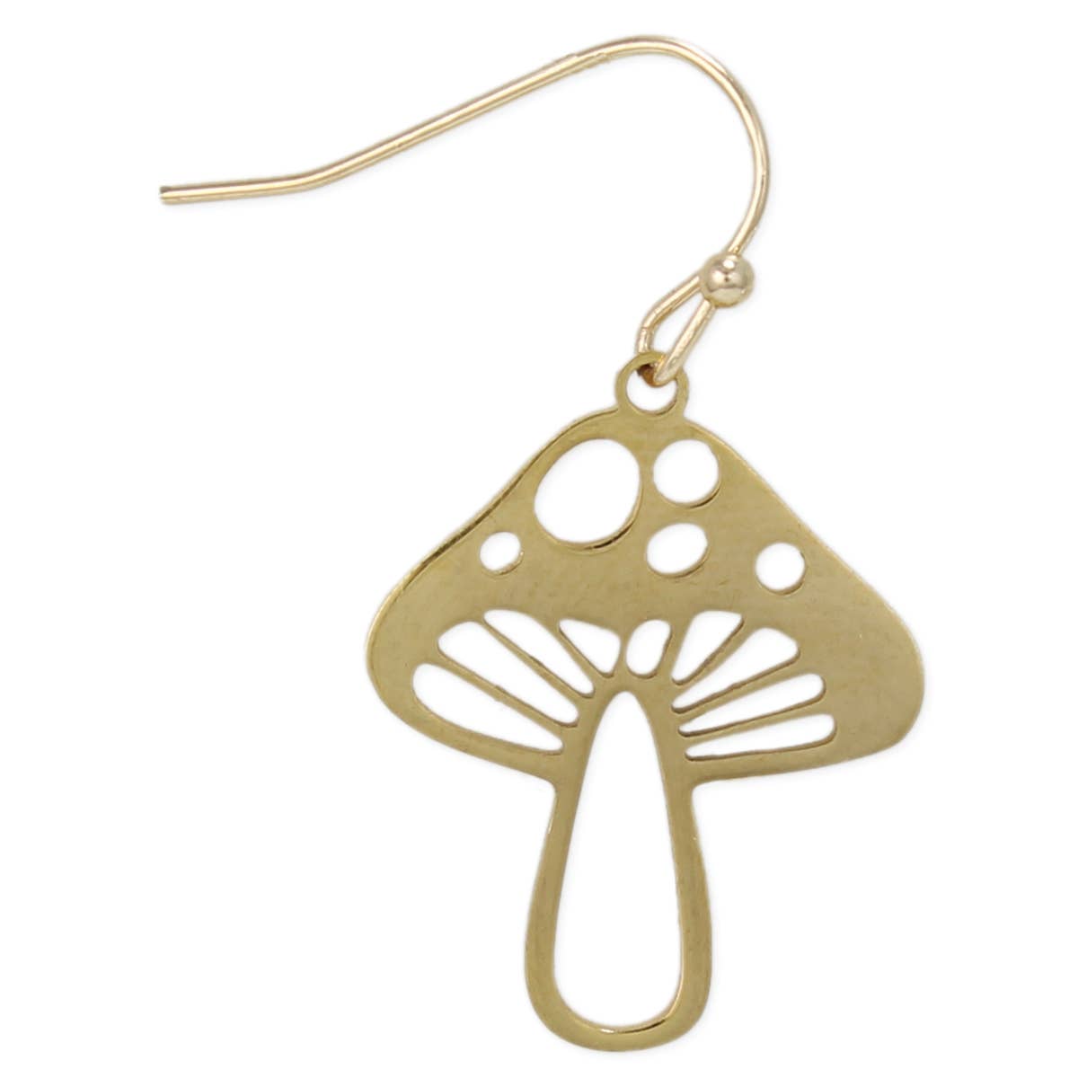 Gold Lasercut Toadstool Earrings