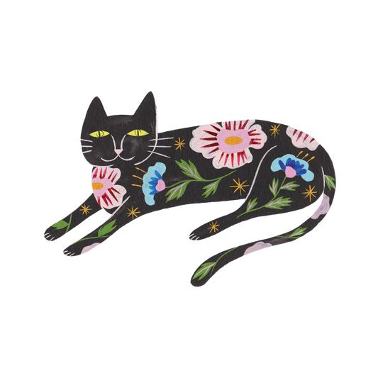 Flower Cat Tattoo Pair