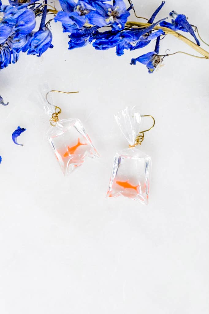 Fish in a Bag Earrings