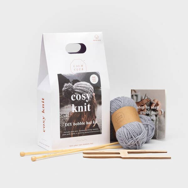 Calm Club Cosy Knit - DIY Bobble Hat Kit