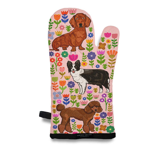 Spring Puppy Dogs Oven Mitt 