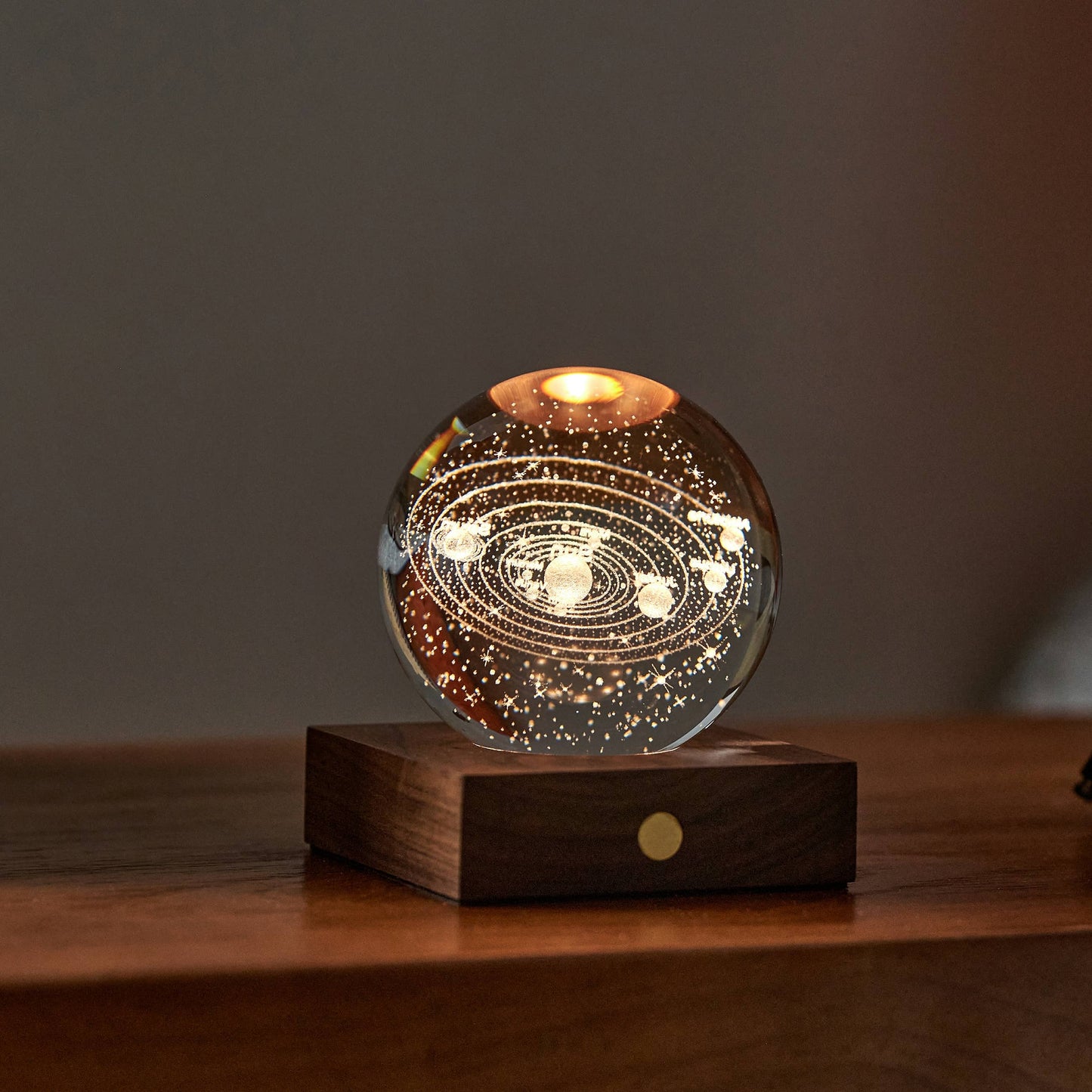 Amber Crystal Ball Night Light