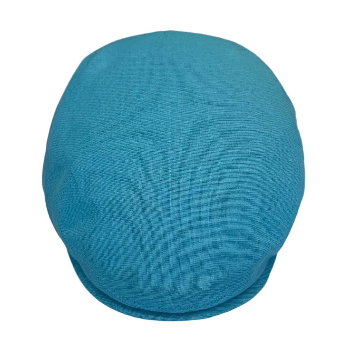 The "Amalfi Cruiser" Ocean Blue Linen Flat Cap by FunkyBrims