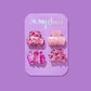 Mini Claw Hair Clips - Pink Confetti