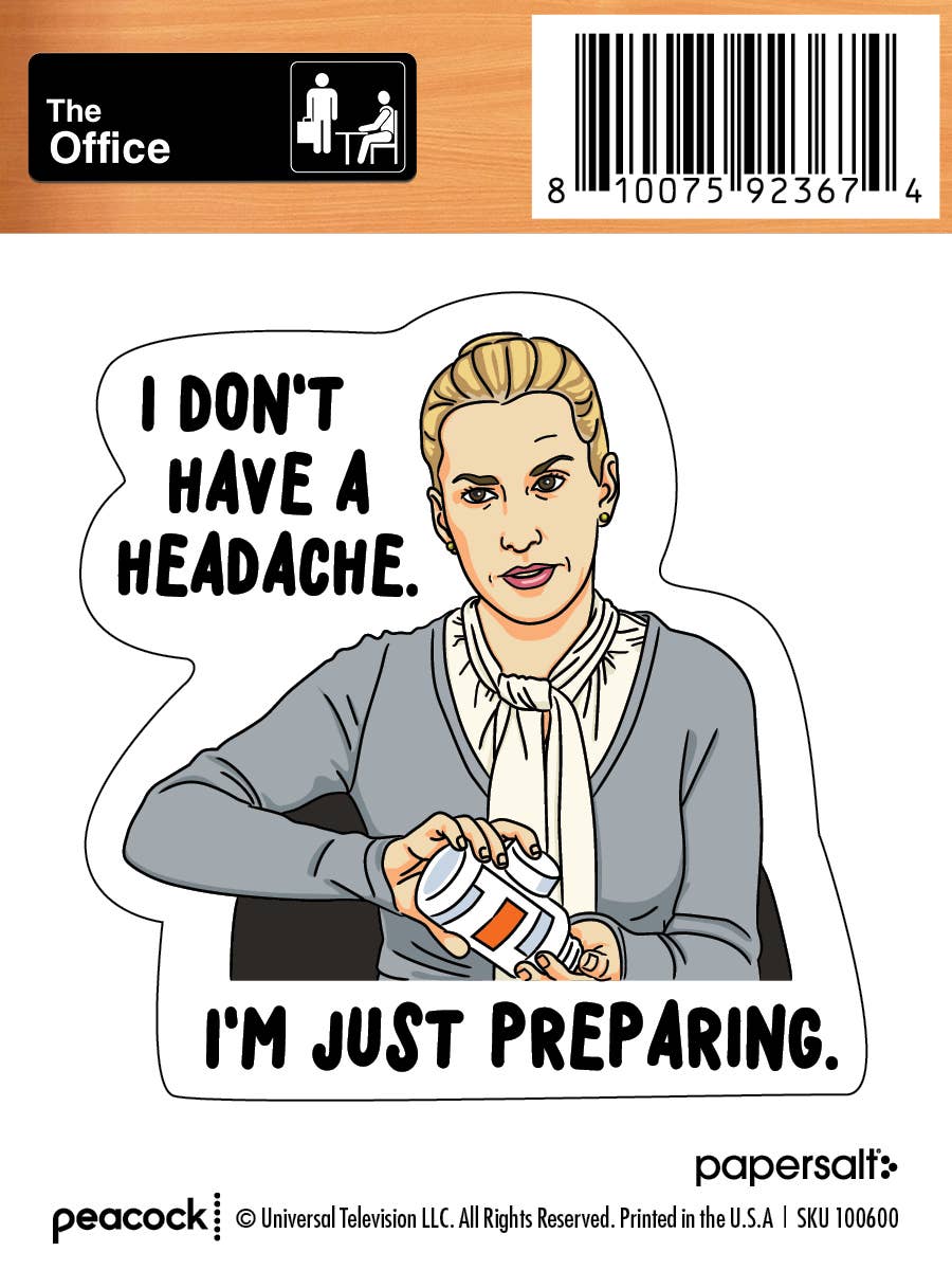 The Office: Angela "I Don't Have a Headache" Vinyl Sticker