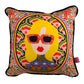 Funky Lady Print Cushion Cover (Yellow Hair)