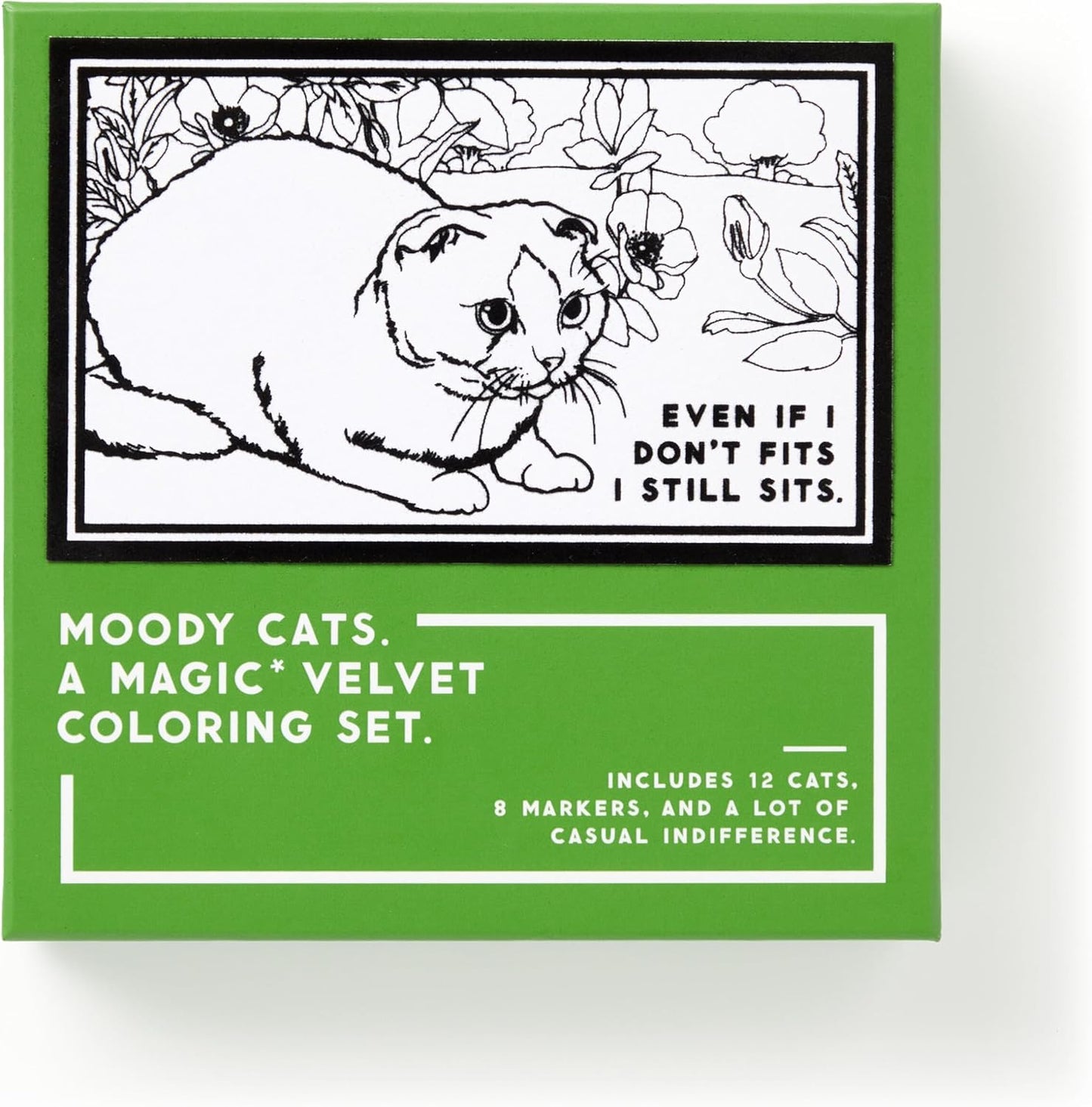 Moody Cats Velvet Coloring Set
