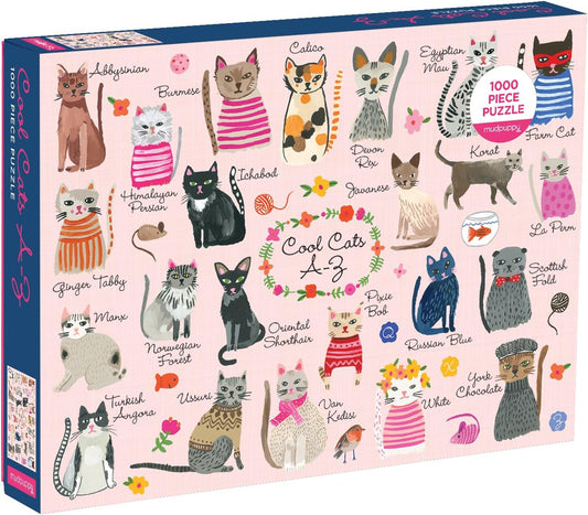 Mudpuppy Cool Cats A-Z Puzzle