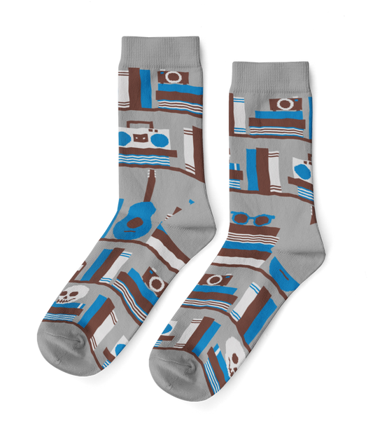 Bookshelf Large Crew Socks