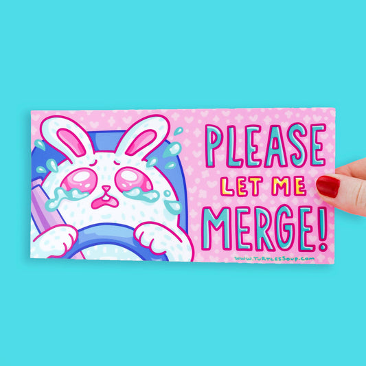 Let Me Merge Bumper Sticker