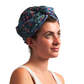 Navy Hair Towel Wrap Double Sided