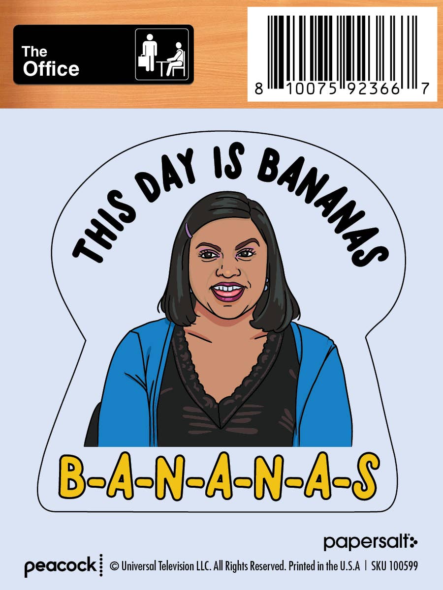 Kelly Kapoor "This Day is Bananas" Vinyl Sticker