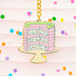 Confetti Cake Enamel Keychain