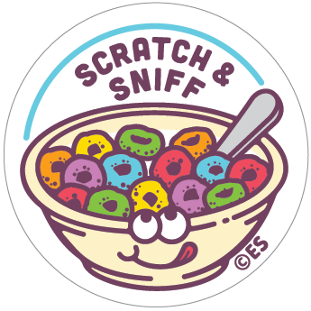 Fruity O's Cereal Scratch & Sniff Stickers
