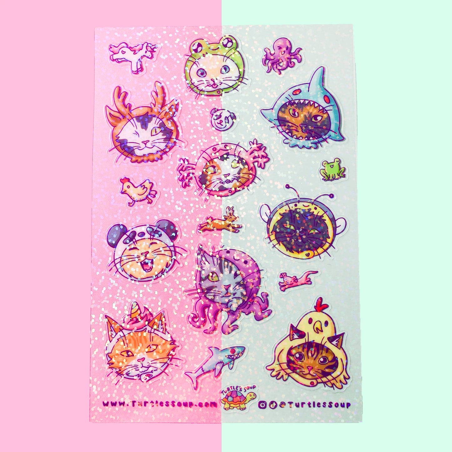 Cosplay Cats Vinyl Sticker Sheet