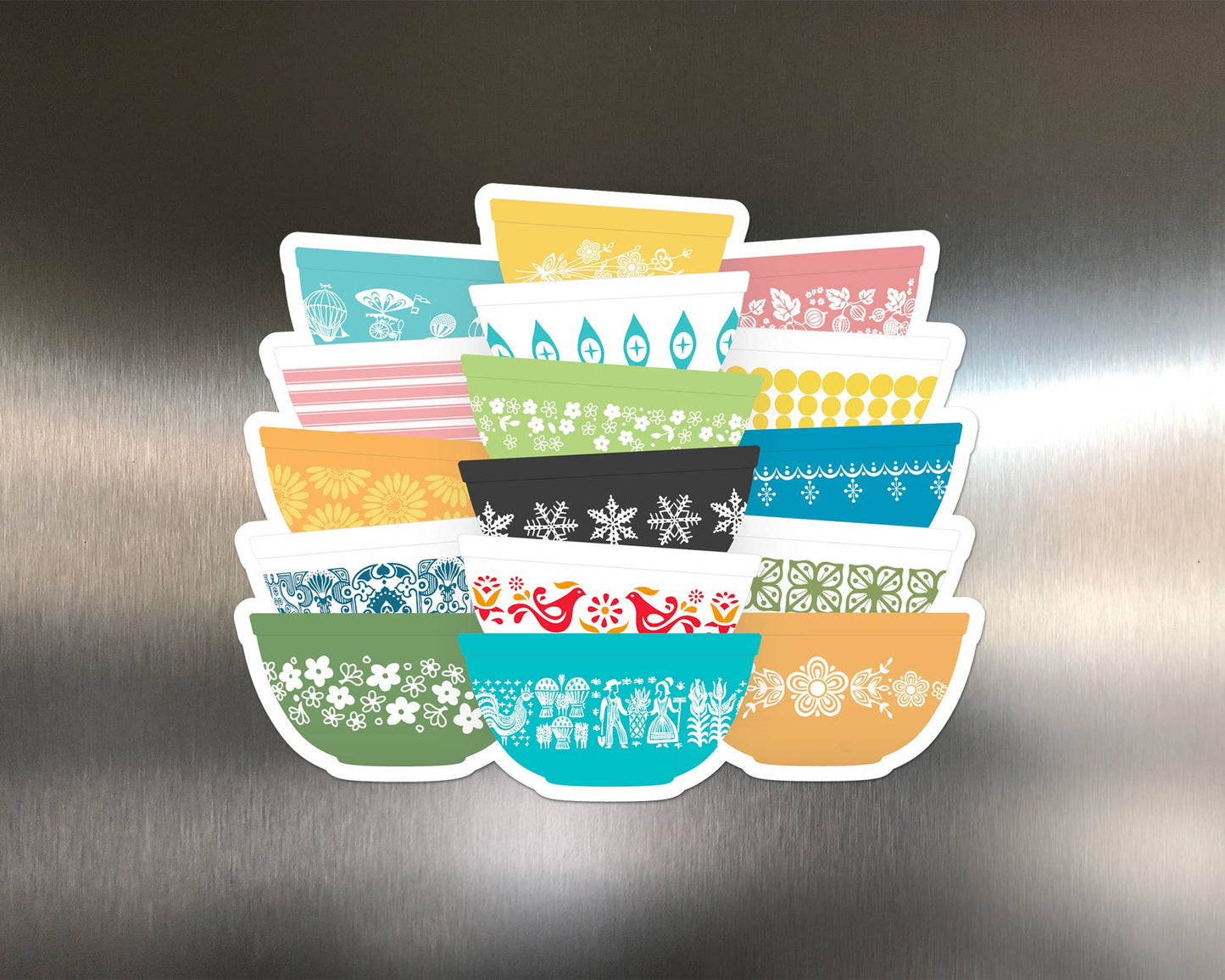 Pyrex-Inspired Whimsy Stack Magnet