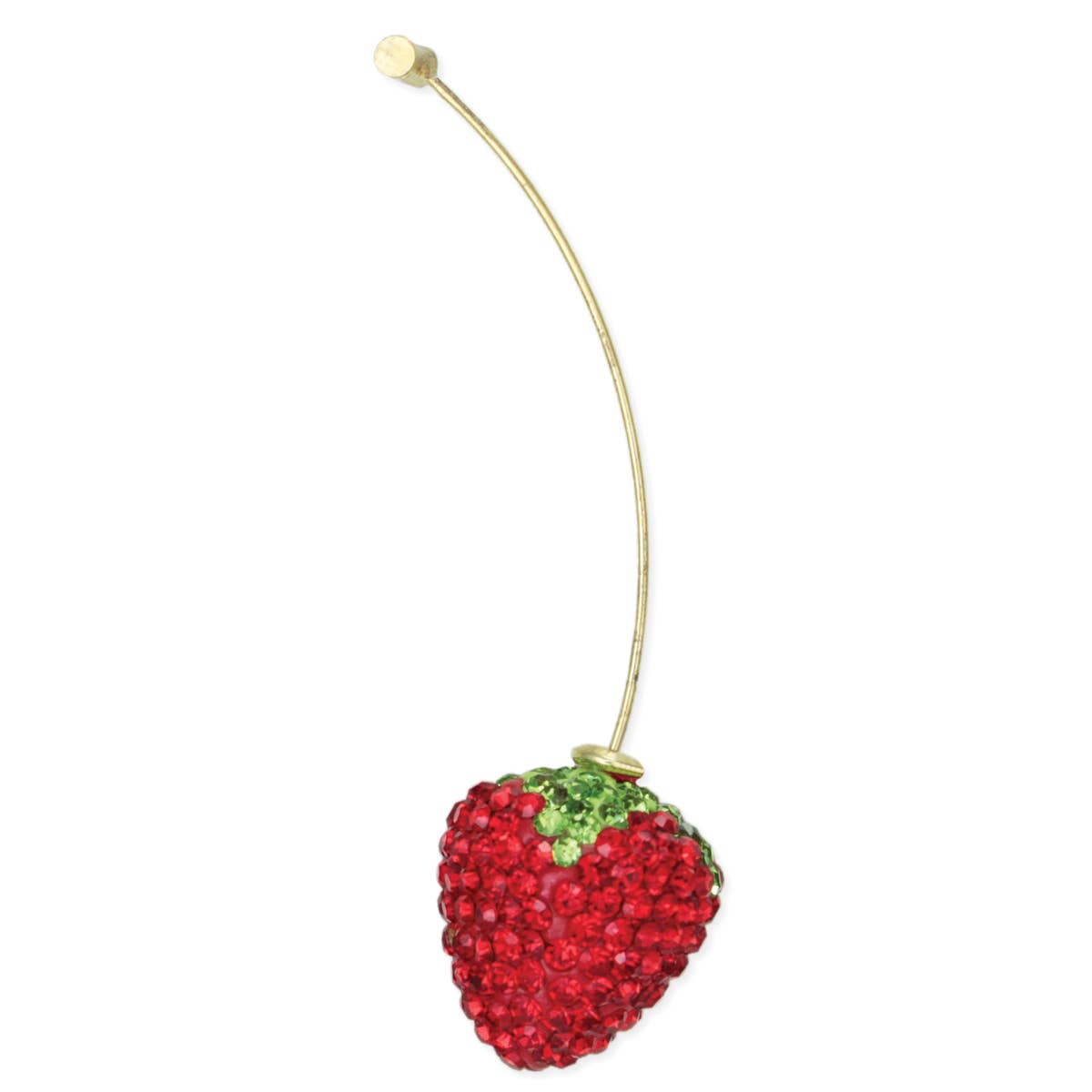 Fresh Off the Vine Crystal Strawberry Earrings
