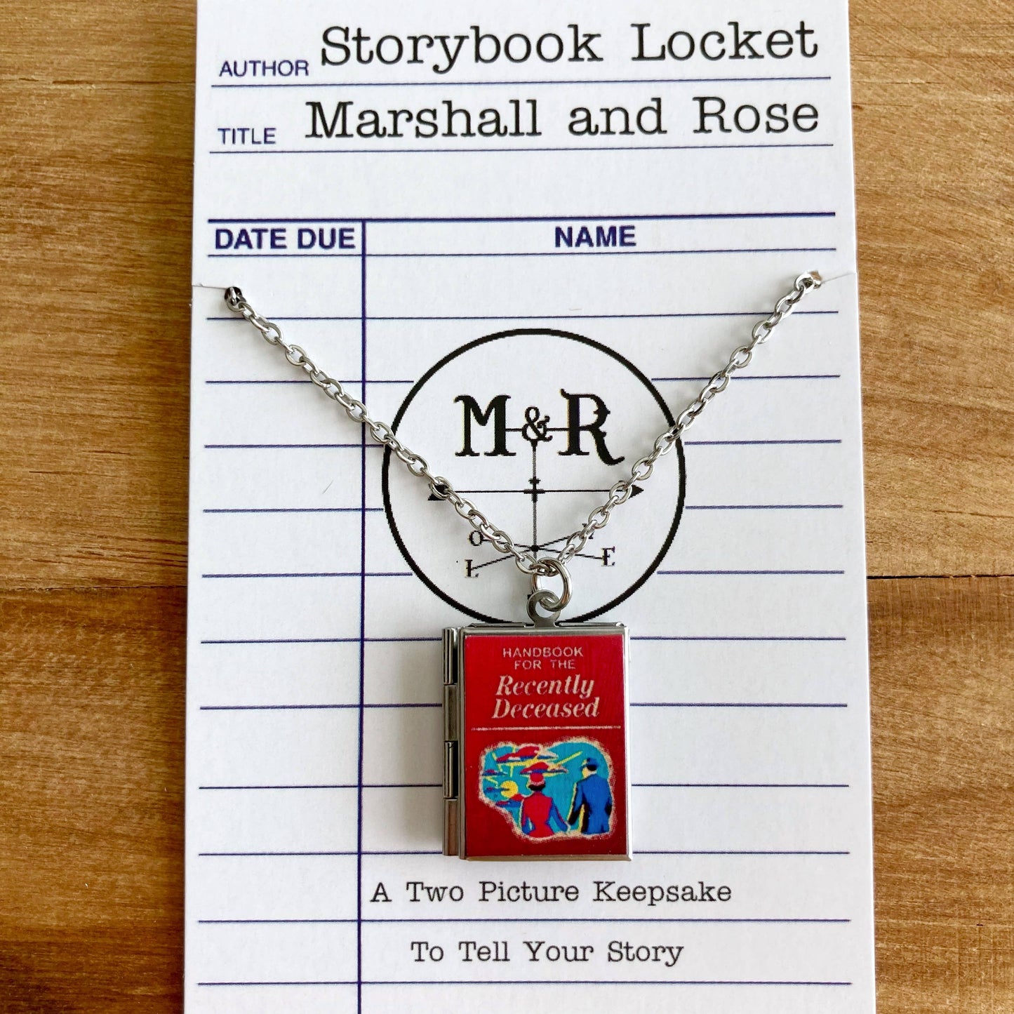 Book Locket Beetlejuice Necklace
