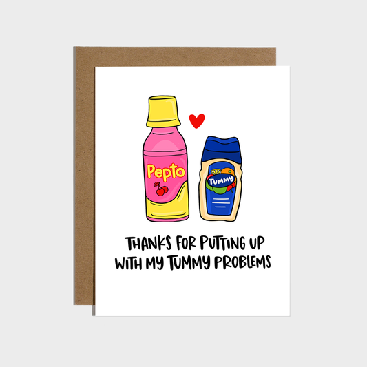 Tummy Problems Love Card