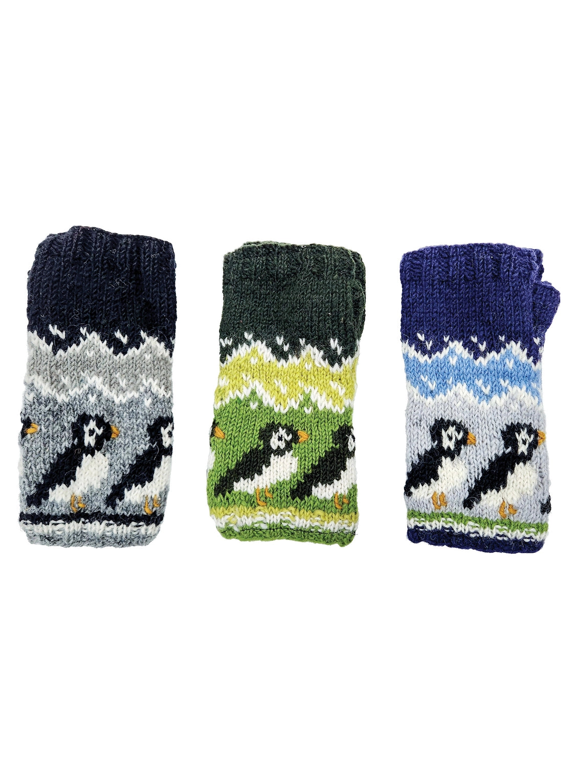 Fingerless Gloves Birds Multicolor
