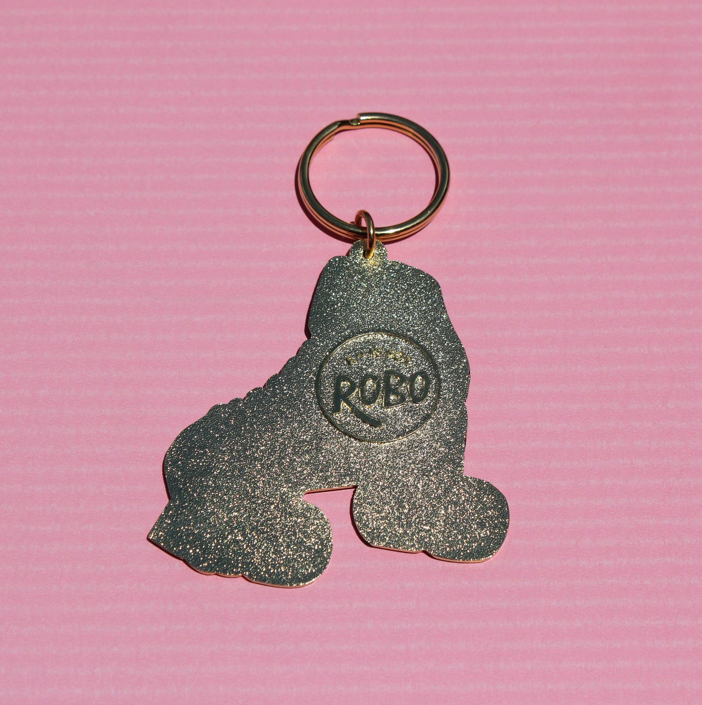 Roller Skate Preppy Gold Keychain