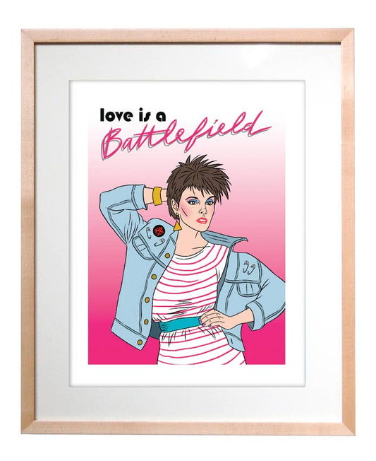 11x14 Love is a Battlefield Art Print