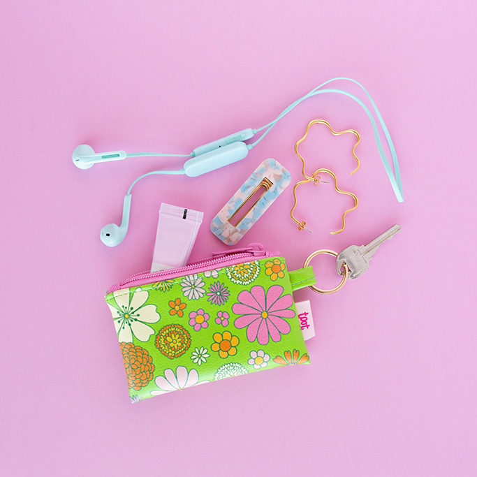 Groovy Green Penny Key Ring