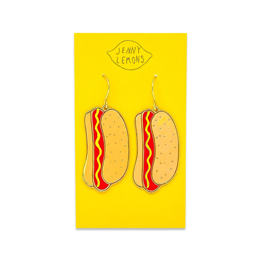 Hot Dog Charm Earrings