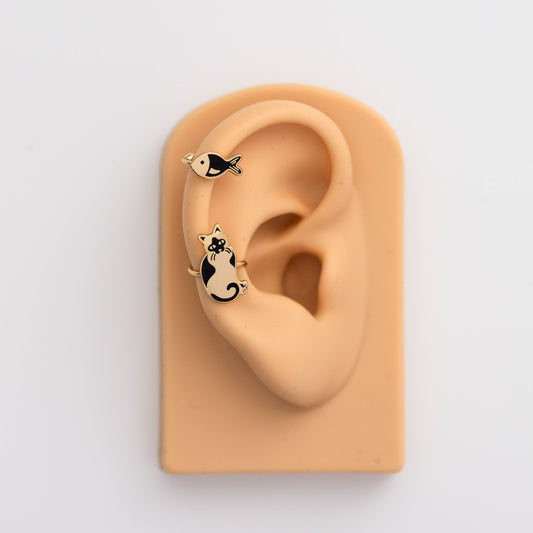 Cat & Fish Ear Cuffs