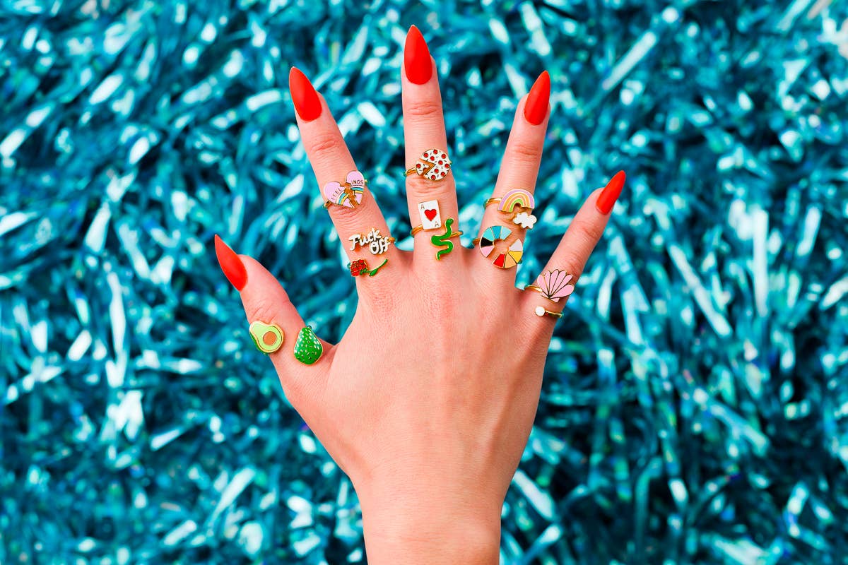 Rainbow Cloud Adjustable Ring