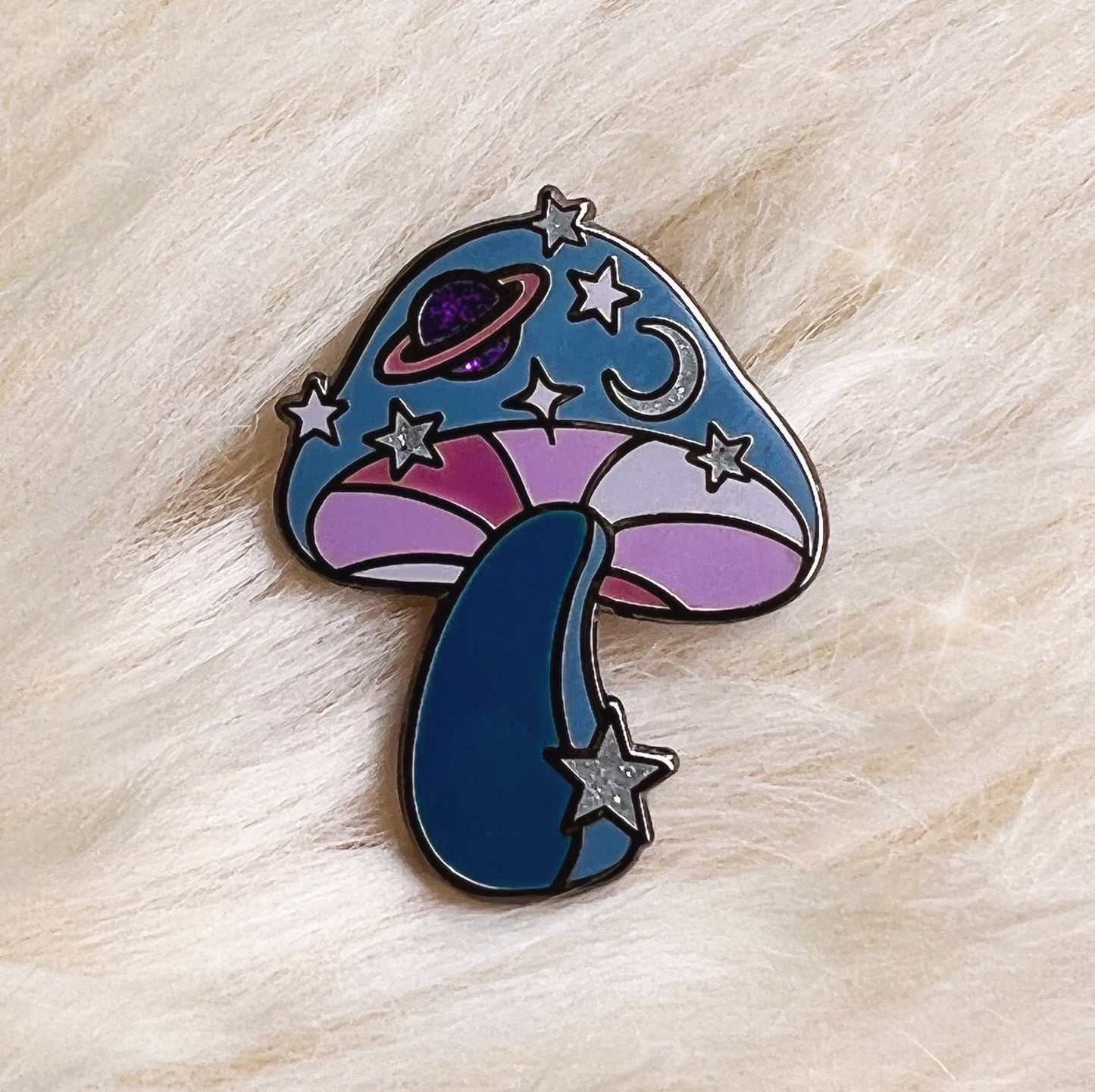 Cosmic Mushroom Enamel Pin