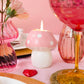 Large Pink Toadstool Mushroom Candle