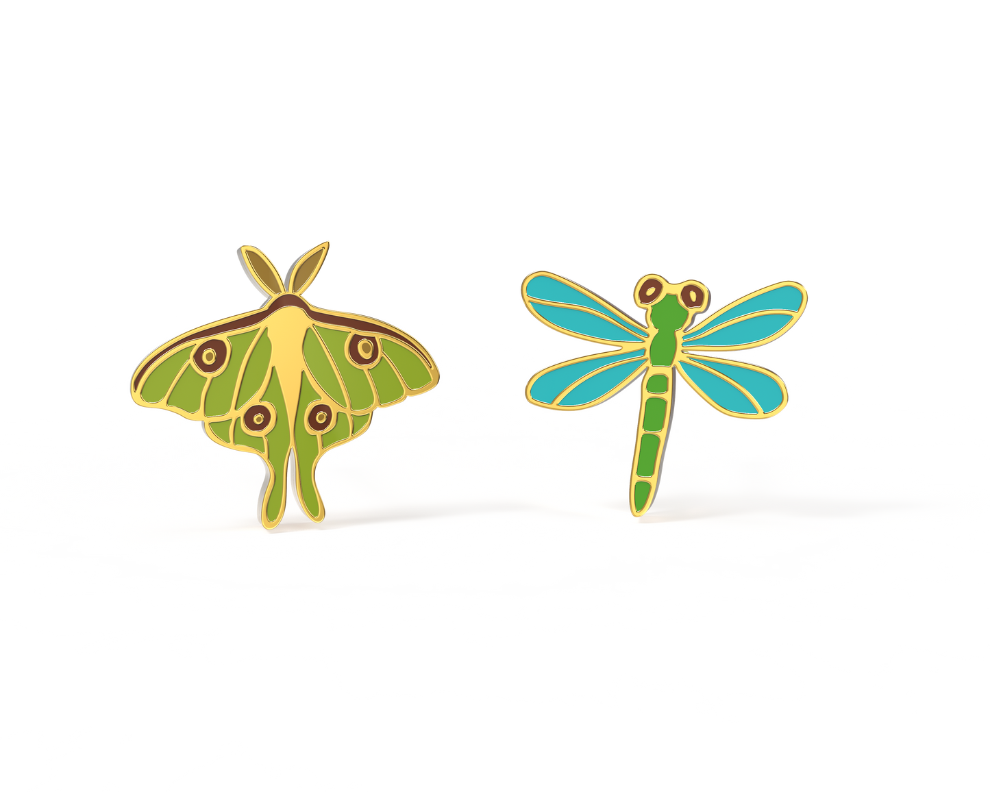Luna Moth & Dragonfly Earrings