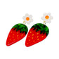 Strawberries and Flowers Acetate Earrings