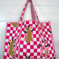 Checkered Jaguar Quilted Tote Bag