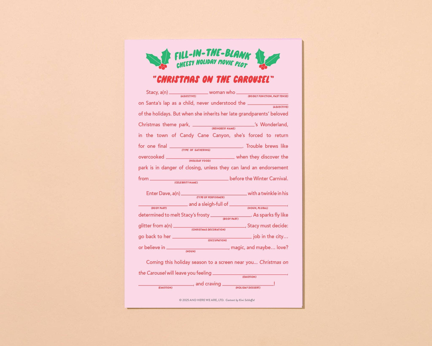 Fill-in-the-Blank Movie Plots: Cheesy Holiday Movie