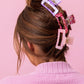 Claw Hair Clip Trio - Pink Confetti