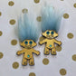Blue Troll Earrings