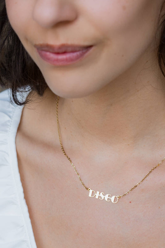 Disco 24k Gold Plated Necklace