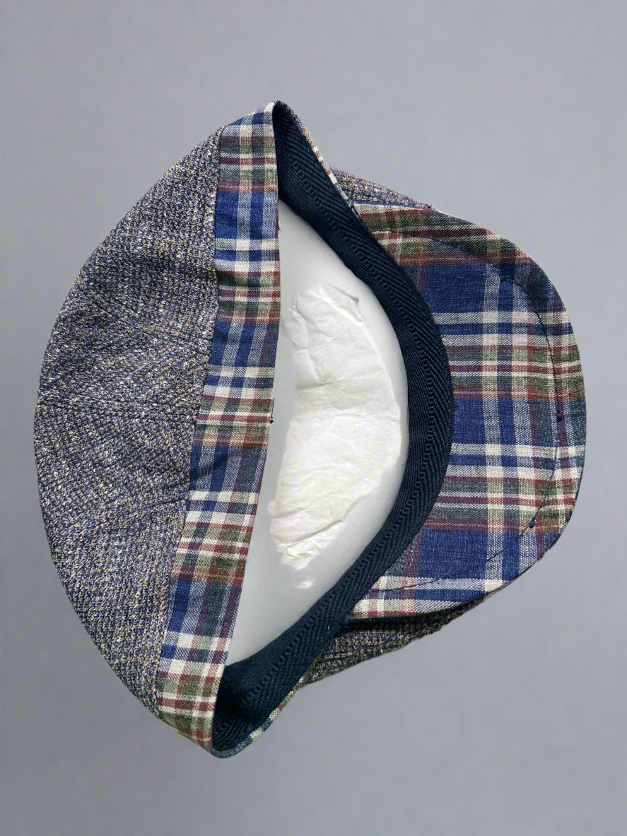 The "Weekend" - Blues Italian Linen Cap by Hologramme Paris