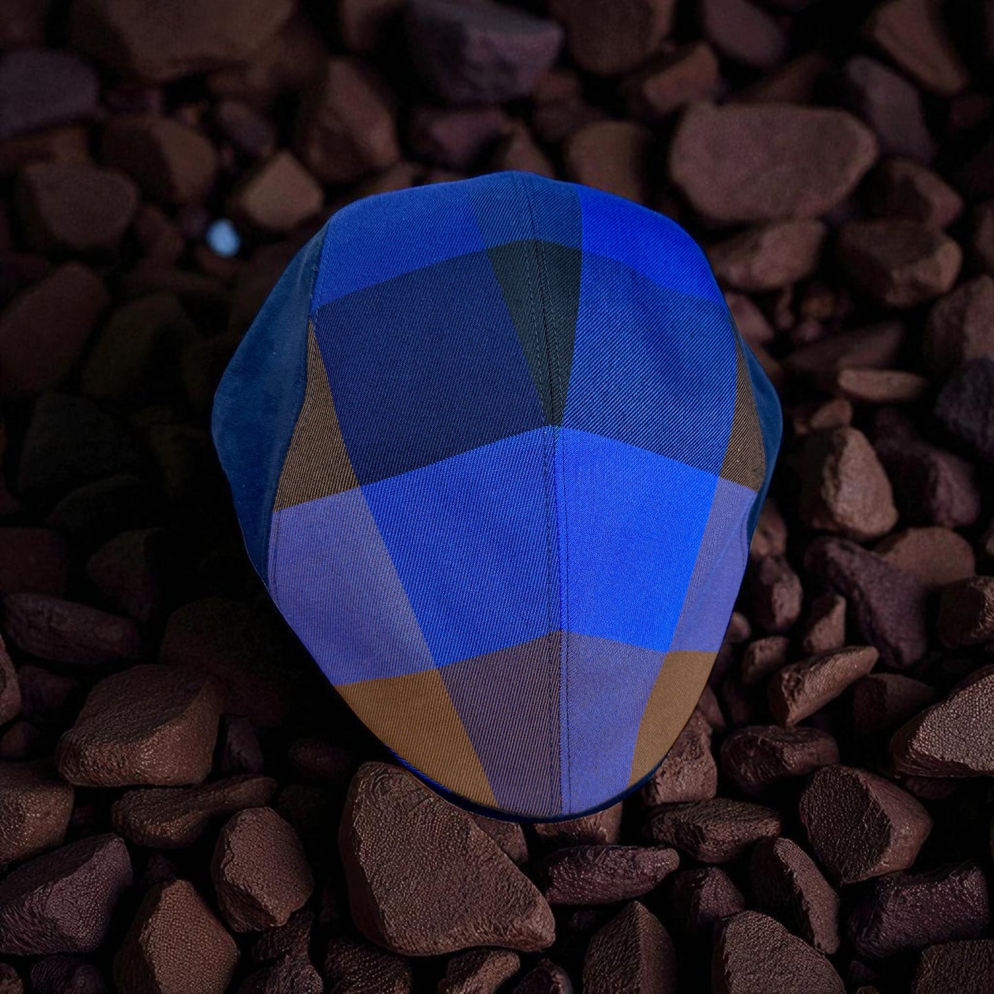 The "Bad Moon" Flannel Flat Cap Hales Speed Shop X FunkyBrims Collab with Cap Pin