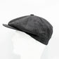 The "Birmingham" - Dark Gray Check Newsboy Cap by Hologramme Paris