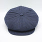 The "Birmingham" - Navy Blue Newsboy Cap by Hologramme Paris