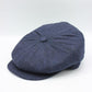 The "Birmingham" - Navy Blue Newsboy Cap by Hologramme Paris