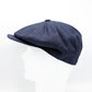 The "Birmingham" - Navy Blue Newsboy Cap by Hologramme Paris