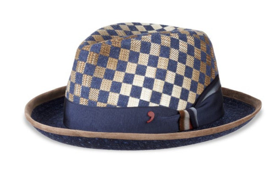 The Blue Checkerboard Homburg by Alfonso d’Este